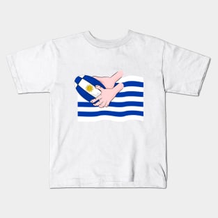Uruguay Rugby Flag Kids T-Shirt